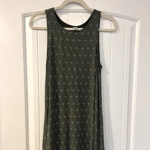 Old Navy Olive Pattern Swing Dress